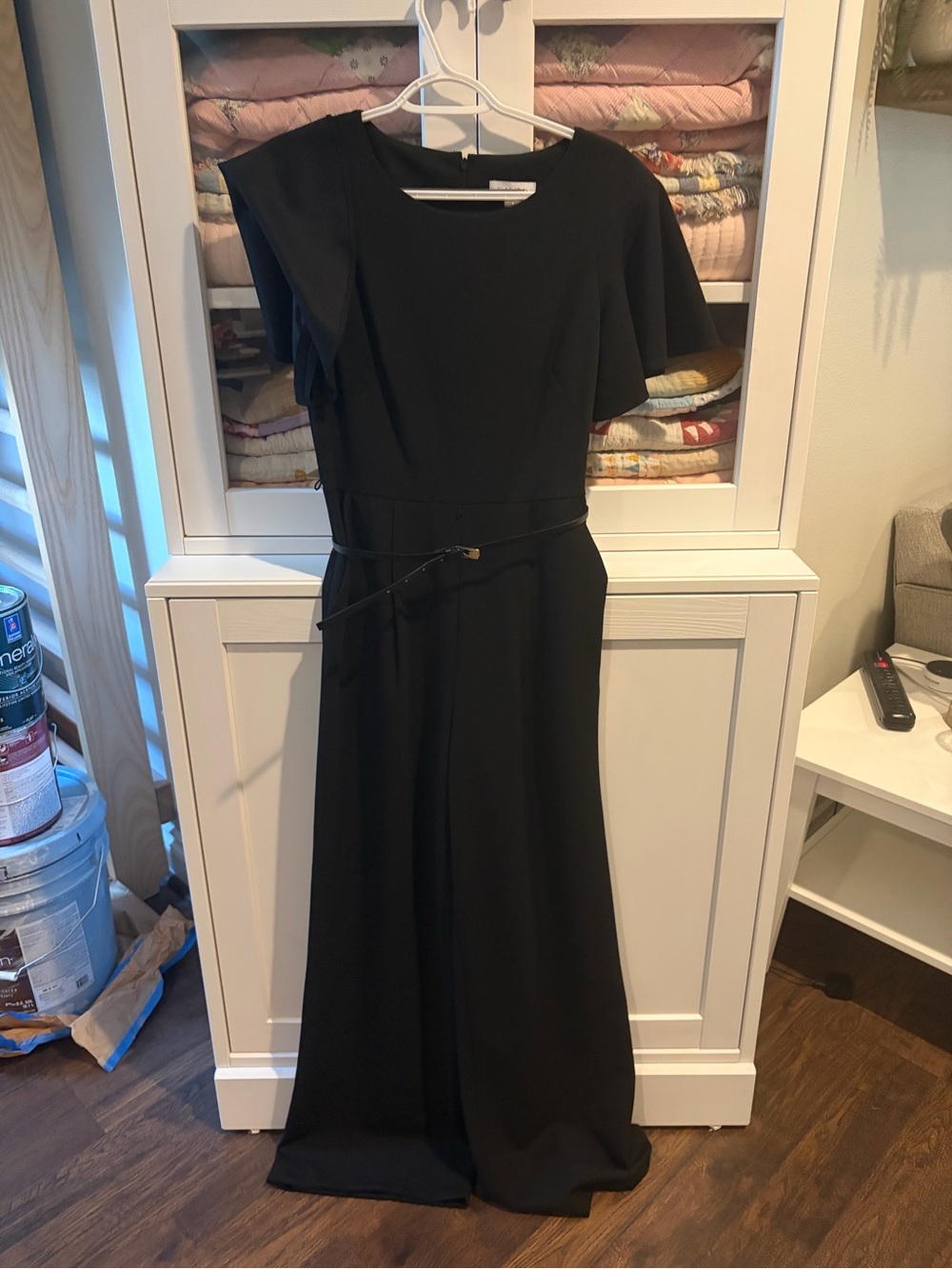 Calvin Klein Black jumpsuit with Slim Belt